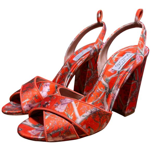 TABITHA SIMMONS X Johanna Ortiz Women's 37.5/US 7 Wrap Tie Heel Sandals Italy - Picture 4 of 16